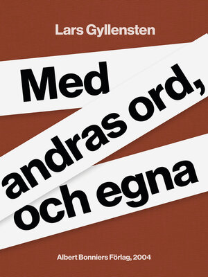 cover image of Med andras ord, och egna